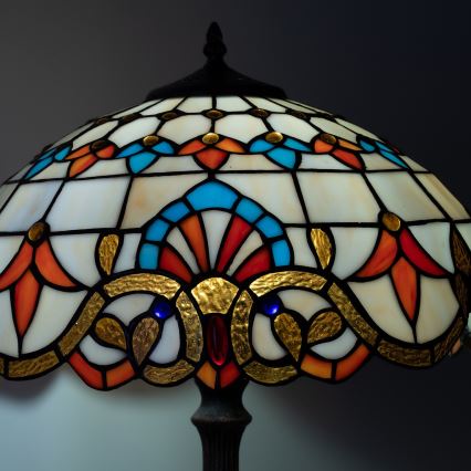 Brilagi - Tiffany vitrážová stolná lampa MIRABELLA 2xE27/60W/230V