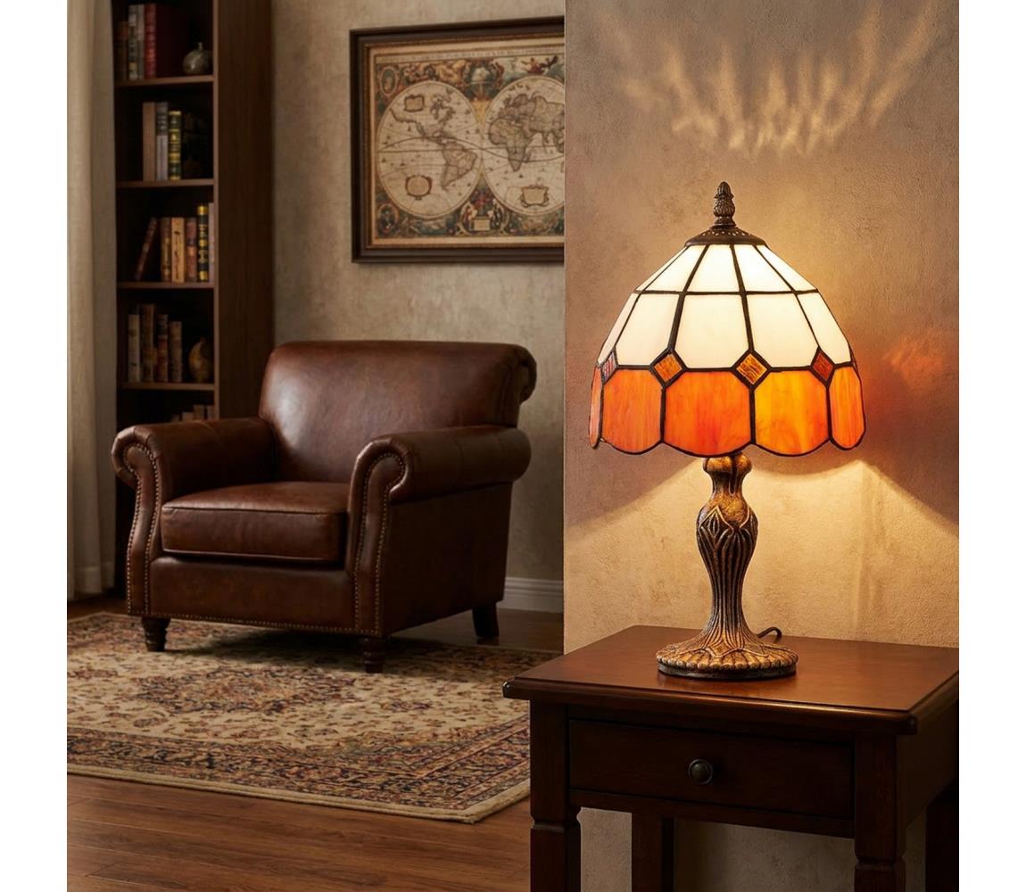 Brilagi - Tiffany vitrážová stolná lampa SIENNA 1xE27/60W/230V BRT-8008A