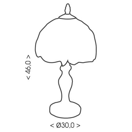 Brilagi - Tiffany vitrážová stolná lampa SIENNA 1xE27/60W/230V