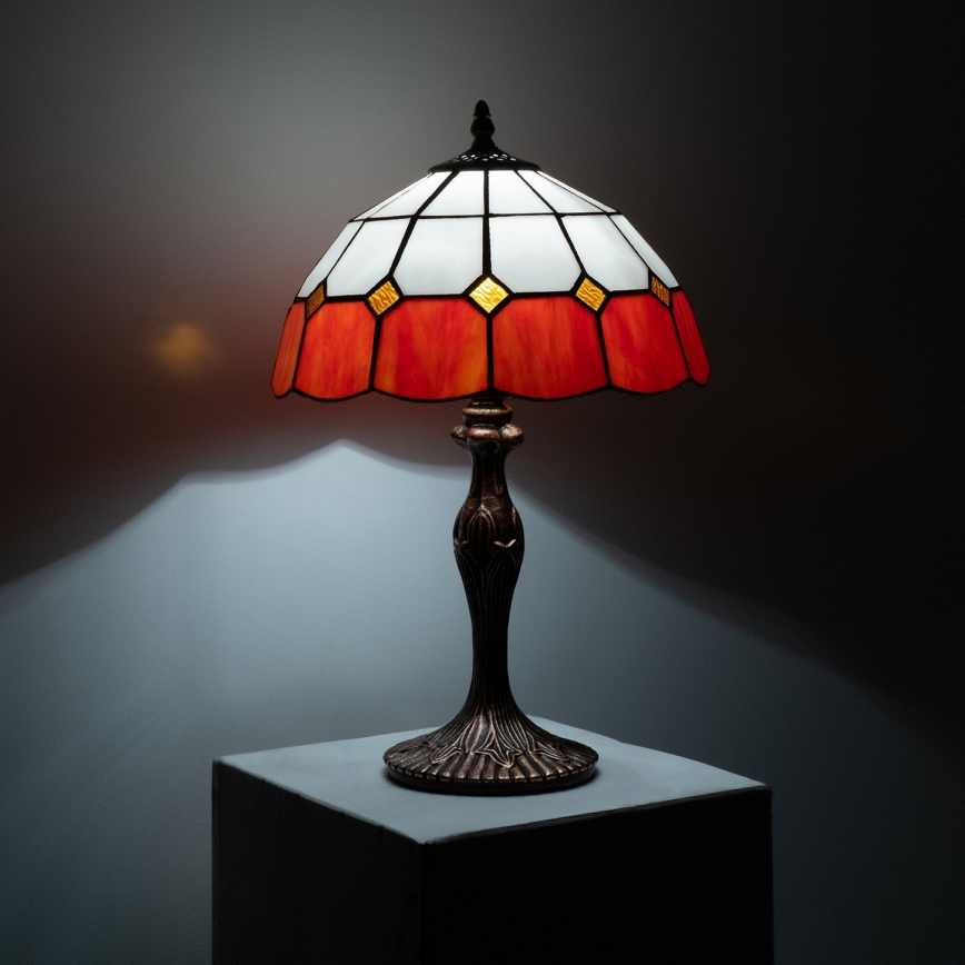 Brilagi - Tiffany vitrážová stolná lampa SIENNA 1xE27/60W/230V
