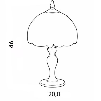 Brilagi - Tiffany vitrážová stolná lampa SIENNA 1xE27/60W/230V