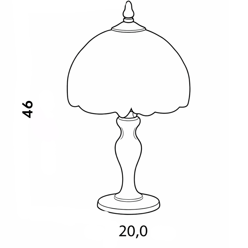 Brilagi - Tiffany vitrážová stolná lampa SIENNA 1xE27/60W/230V