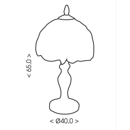 Brilagi - Tiffany vitrážová stolná lampa SIENNA 1xE27/60W/230V