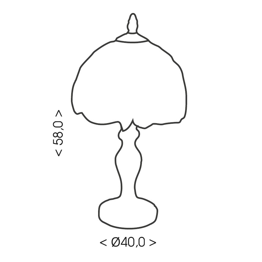 Brilagi - Tiffany vitrážová stolná lampa SIENNA 2xE27/60W/230V