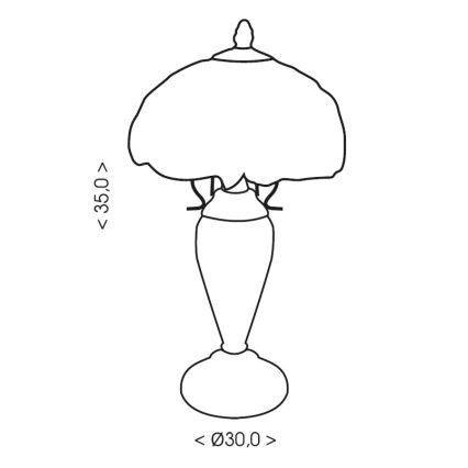 Brilagi - Tiffany vitrážová stolná lampa SUNFLOWER 1xE27/60W/230V + 1xE14/40W