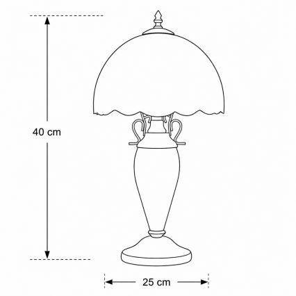 Brilagi - Tiffany vitrážová stolná lampa SUNFLOWER 1xE27/60W/230V + 1xE14/40W