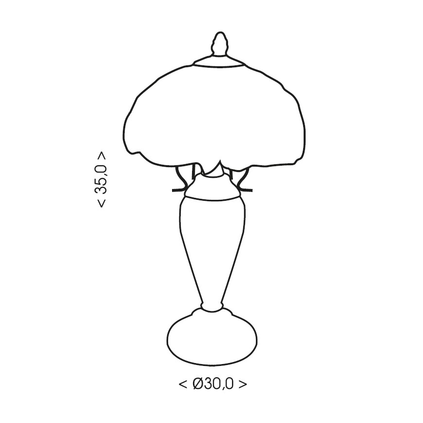 Brilagi - Tiffany vitrážová stolná lampa SUNFLOWER 1xE27/60W/230V + 1xE14/40W