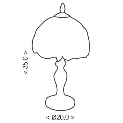 Brilagi - Tiffany vitrážová stolná lampa SUNFLOWER 1xE27/60W/230V