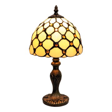 BRILAGI - Tiffany vitrážová stolová lampa IVORY SMOOTH 1xE27/60W/230V