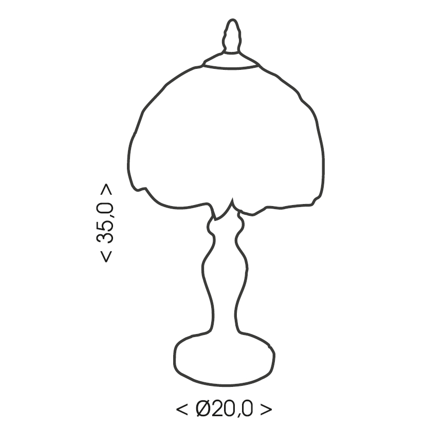 BRILAGI - Tiffany vitrážová stolová lampa IVORY SMOOTH 1xE27/60W/230V