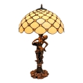 BRILAGI - Tiffany vitrážová stolová lampa IVORY SMOOTH 1xE27/60W/230V