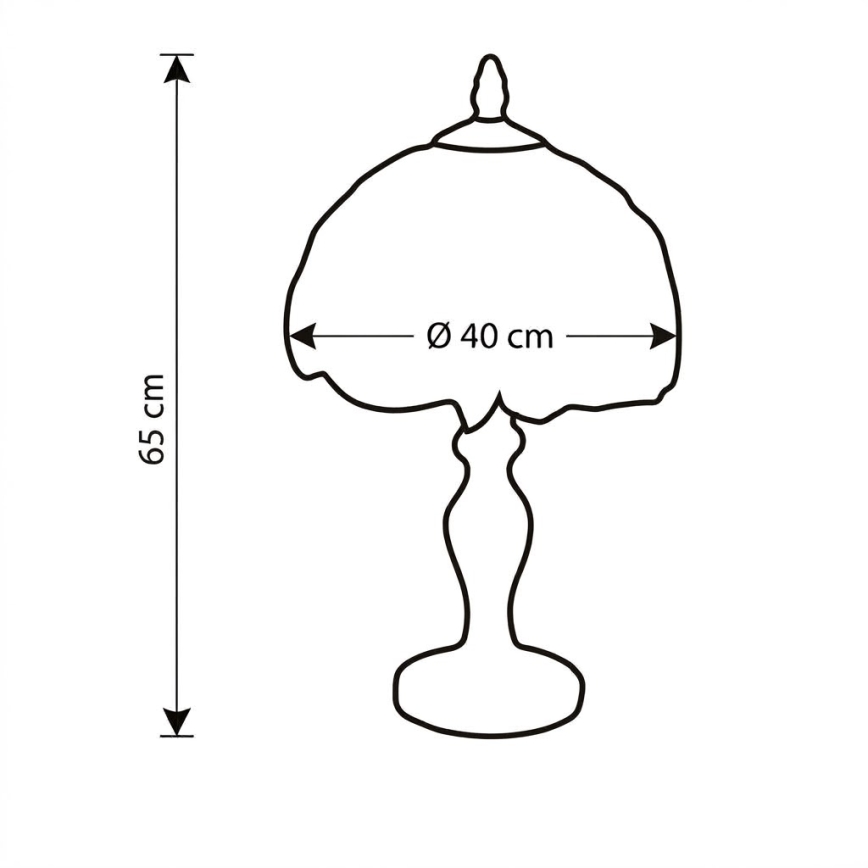 BRILAGI - Tiffany vitrážová stolová lampa IVORY SMOOTH 1xE27/60W/230V