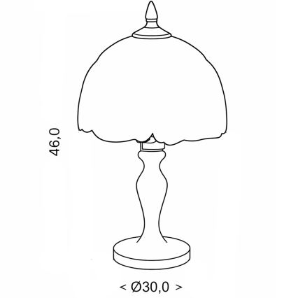 Brilagi - Tiffany vitrážová stolová lampa JUNGLE 1xE27/60W/230V