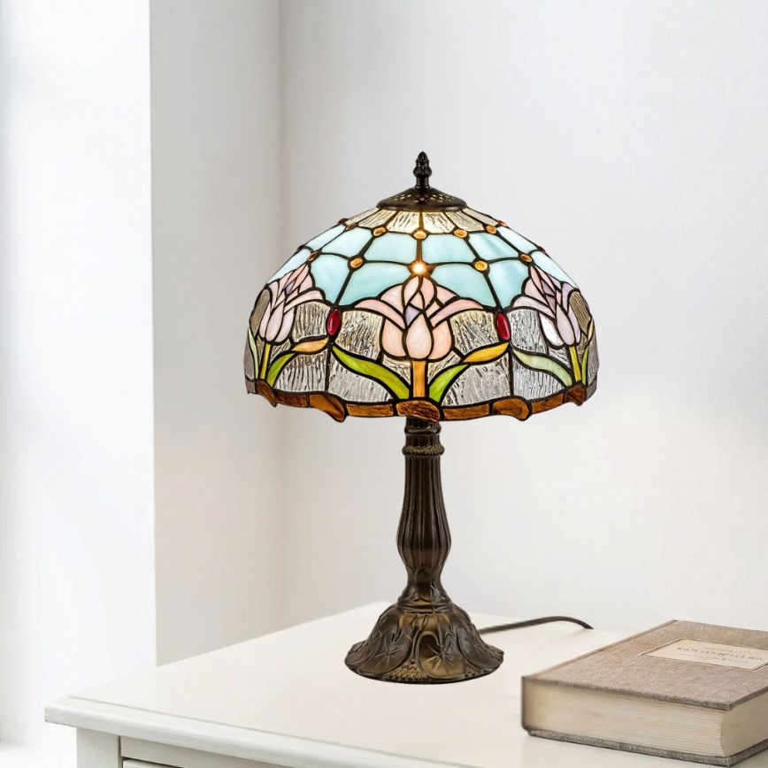 Brilagi - Tiffany vitrážová stolová lampa LORAS 1xE27/40W/230V