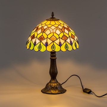 Brilagi - Tiffany vitrážová stolová lampa MARGARET 1xE27/40W/230V