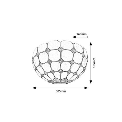 Brilagi - Tiffany vitrážové nástenné svietidlo DORAN 1xE14/40W/230V