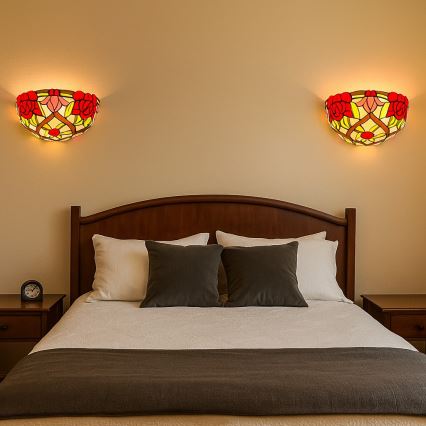 Brilagi - Tiffany vitrážové nástenné svietidlo GARLAN 1xE14/40W/230V