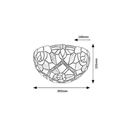 Brilagi - Tiffany vitrážové nástenné svietidlo GARLAN 1xE14/40W/230V