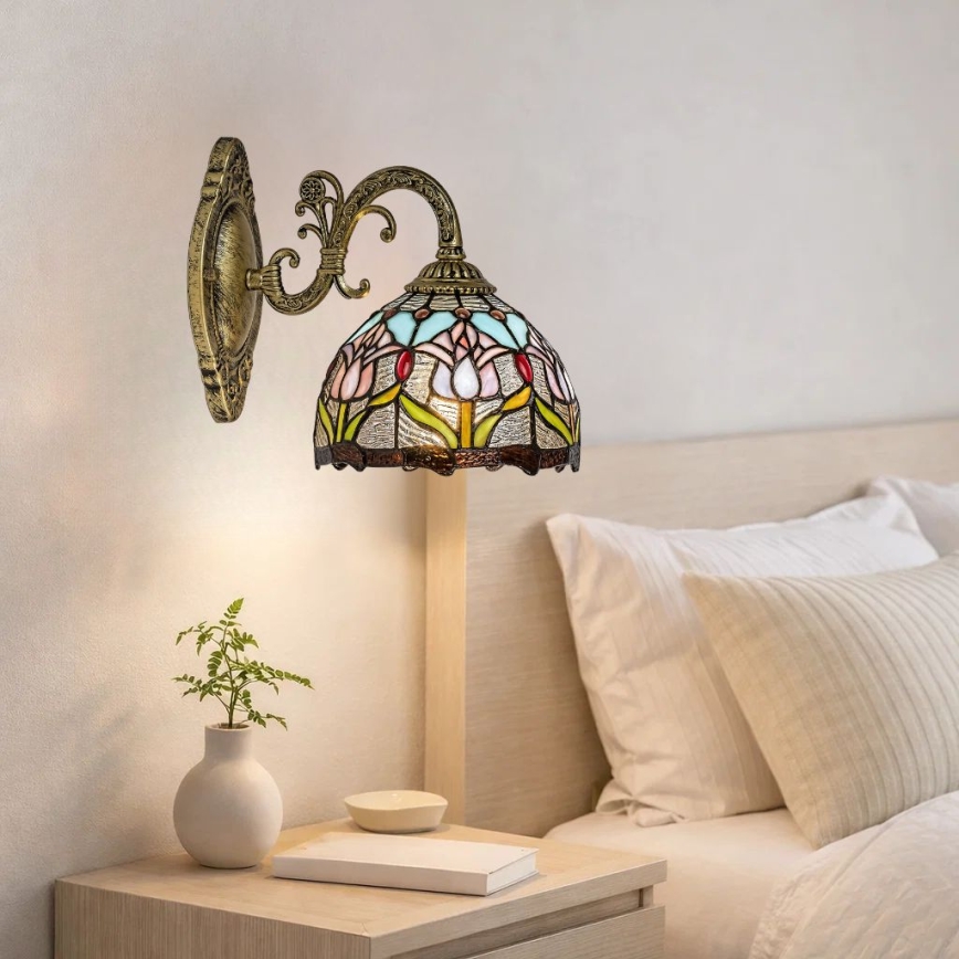 Brilagi - Tiffany vitrážové nástenné svietidlo LORAS 1xE27/40W/230V