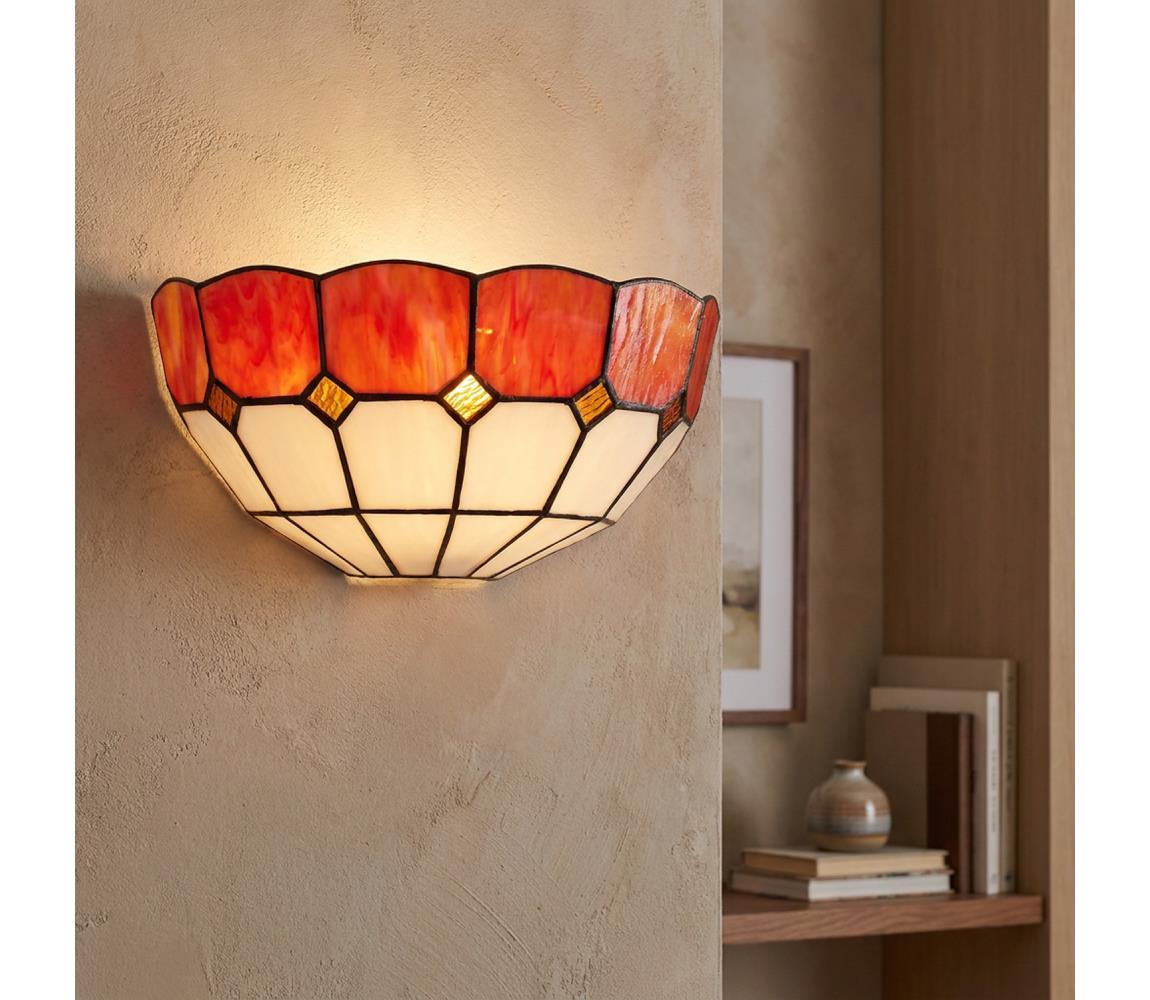 Brilagi - Tiffany vitrážové nástenné svietidlo SIENNA 1xE14/40W/230V BRW-8008B