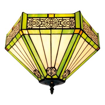 BRILAGI - Tiffany vitrážové stropné svietidlo EMERALD 2xE27/60W/230V priemer 40 cm