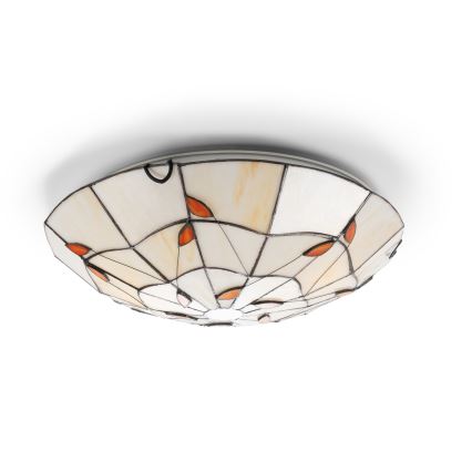 Brilagi - Tiffany vitrážové stropné svietidlo FOLIA 2xE27/60W/230V pr. 40 cm