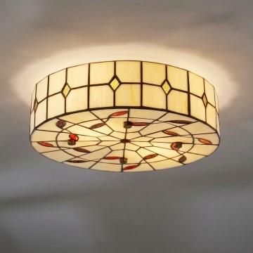 BRILAGI - Tiffany vitražové stropné svietidlo FOLIA 2xE27/60W/230V priemer 40 cm