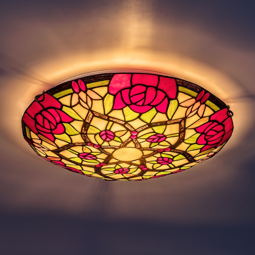 Brilagi - Tiffany vitrážové stropné svietidlo GARLAN 2xE27/60W/230V