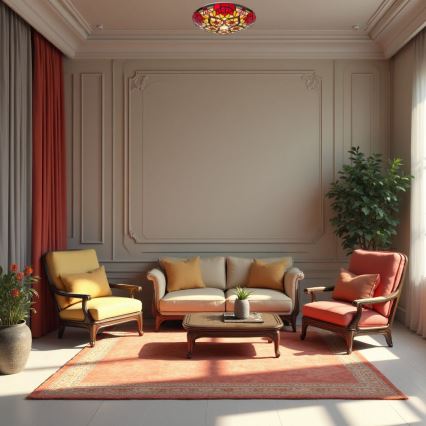 Brilagi - Tiffany vitrážové stropné svietidlo GARLAN 2xE27/60W/230V