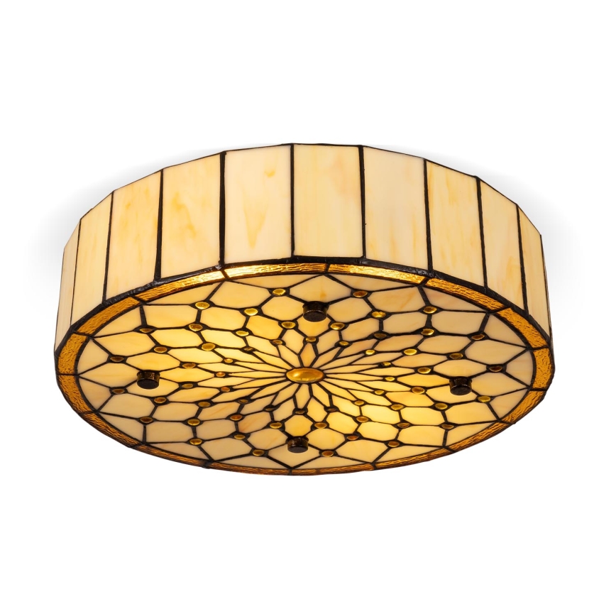 BRILAGI - Tiffany vitrážové stropné svietidlo IVORY 2xE27/60W/230V pr. 40 cm