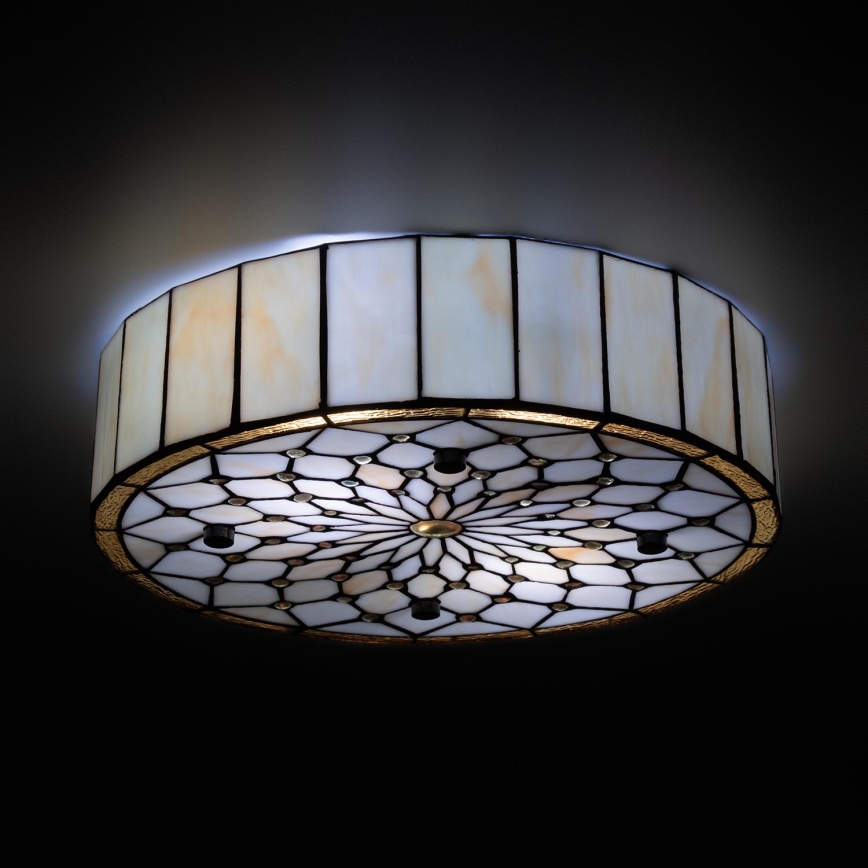 Brilagi - Tiffany vitrážové stropné svietidlo IVORY 3xE27/60W/230V priemer 40 cm