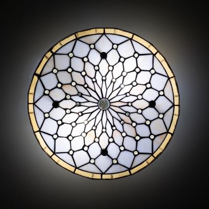 Brilagi - Tiffany vitrážové stropné svietidlo IVORY 3xE27/60W/230V priemer 40 cm
