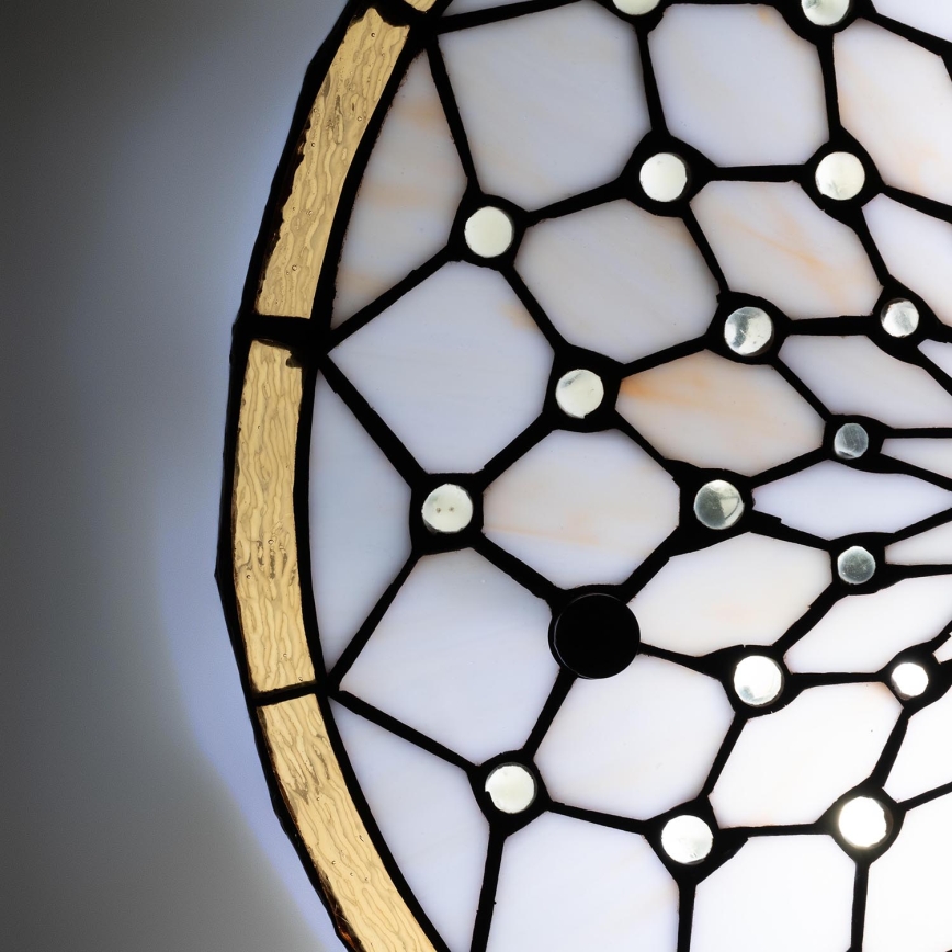 Brilagi - Tiffany vitrážové stropné svietidlo IVORY 3xE27/60W/230V priemer 40 cm