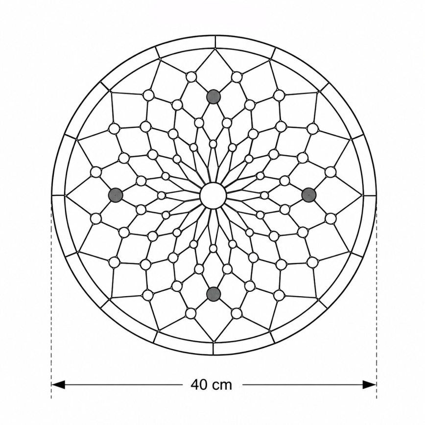 Brilagi - Tiffany vitrážové stropné svietidlo IVORY 3xE27/60W/230V priemer 40 cm