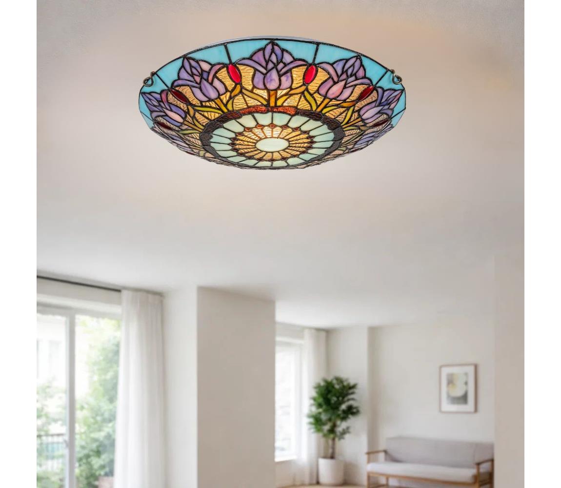 Brilagi - Tiffany vitrážové stropné svietidlo LORAS 2xE27/60W/230V 63009