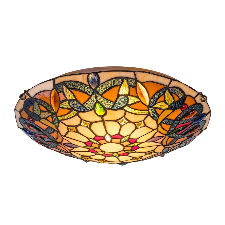 Brilagi - Tiffany vitrážové stropné svietidlo LUISA 2xE27/60W/230V priemer 40 cm