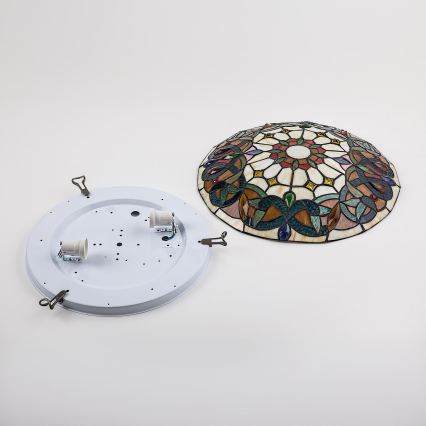 Brilagi - Tiffany vitrážové stropné svietidlo LUISA 2xE27/60W/230V priemer 40 cm