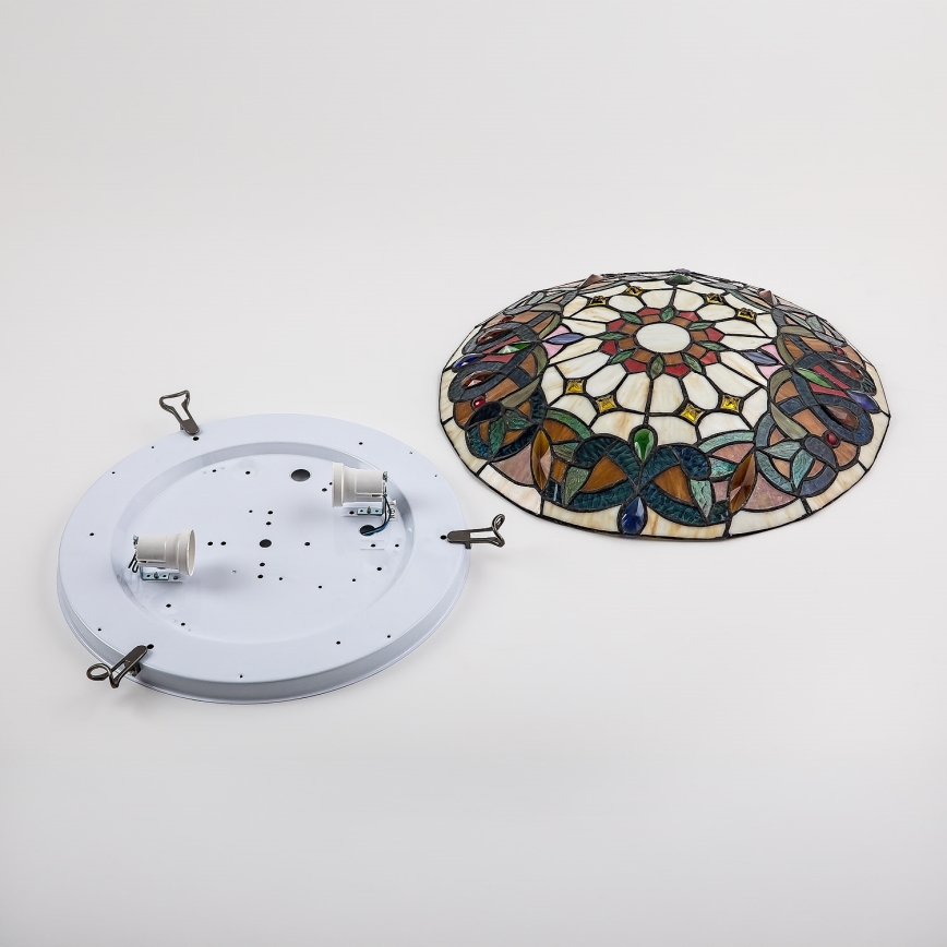 Brilagi - Tiffany vitrážové stropné svietidlo LUISA 2xE27/60W/230V priemer 40 cm