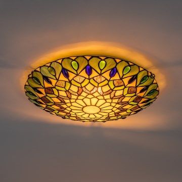 Brilagi - Tiffany vitrážové stropné svietidlo MARGARET 2xE27/60W/230V pr. 40 cm
