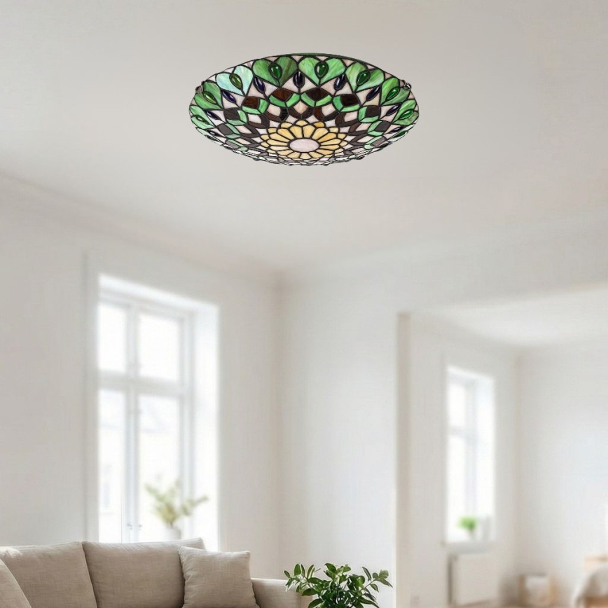 Brilagi - Tiffany vitrážové stropné svietidlo MARGARET 2xE27/60W/230V pr. 40 cm