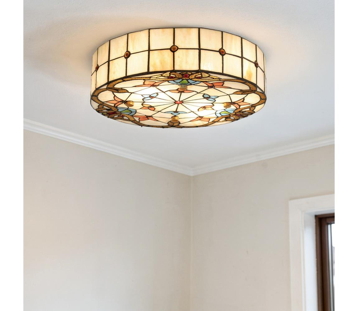 Brilagi - Tiffany vitrážové stropné svietidlo MIRABELLA 3xE27/60W/230V Ø 40 cm BRC-12028A