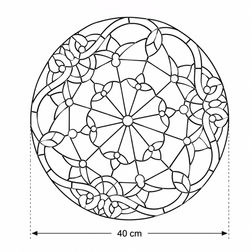 Brilagi - Tiffany vitrážové stropné svietidlo MIRABELLA 3xE27/60W/230V Ø 40 cm