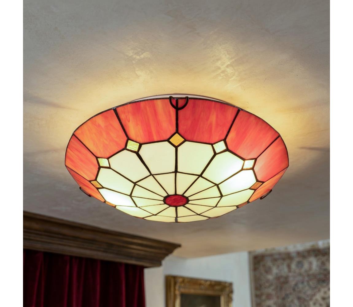 Brilagi - Tiffany vitrážové stropné svietidlo SIENNA 2xE27/60W/230V priemer 40 cm BRC-8008