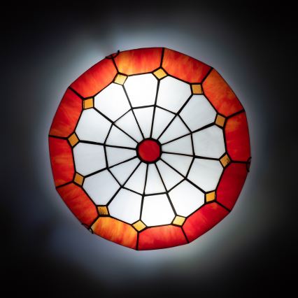 Brilagi - Tiffany vitrážové stropné svietidlo SIENNA 2xE27/60W/230V priemer 40 cm