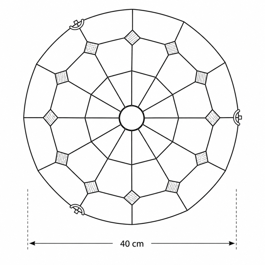 Brilagi - Tiffany vitrážové stropné svietidlo SIENNA 2xE27/60W/230V priemer 40 cm