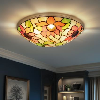Brilagi - Tiffany vitrážové stropné svietidlo SUNFLOWER 2xE27/60W/230V pr. 40 cm