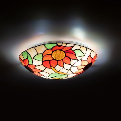 Brilagi - Tiffany vitrážové stropné svietidlo SUNFLOWER 2xE27/60W/230V pr. 40 cm