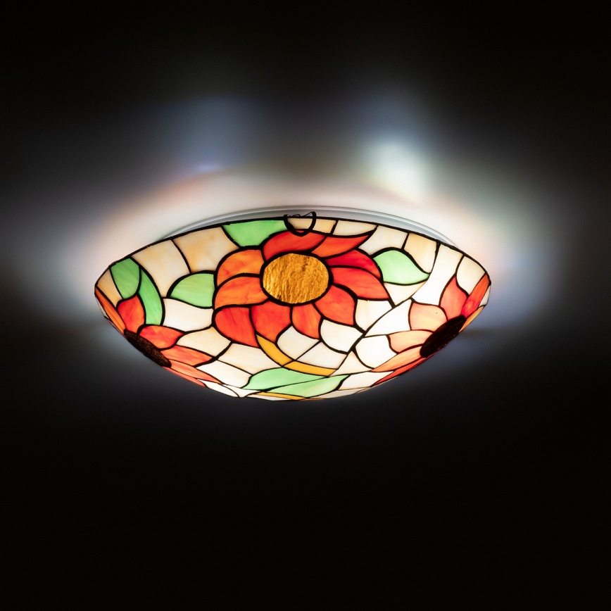 Brilagi - Tiffany vitrážové stropné svietidlo SUNFLOWER 2xE27/60W/230V pr. 40 cm