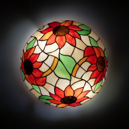 Brilagi - Tiffany vitrážové stropné svietidlo SUNFLOWER 2xE27/60W/230V pr. 40 cm