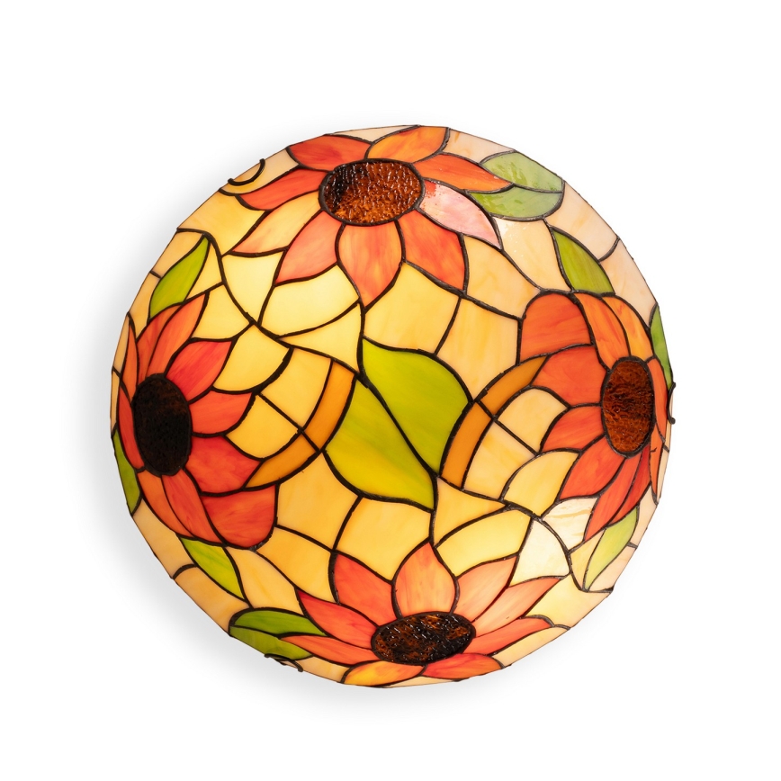 Brilagi - Tiffany vitrážové stropné svietidlo SUNFLOWER 2xE27/60W/230V pr. 40 cm